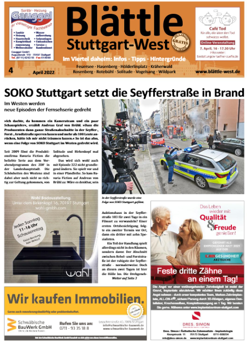 Presseartikel zur SOKO Stuttgart