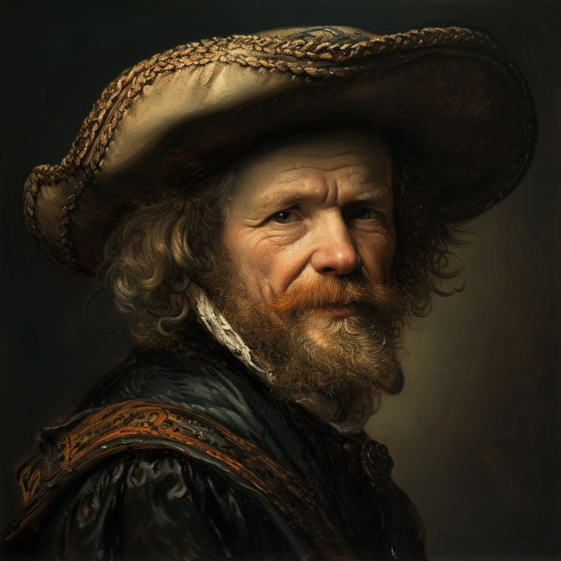 Ein Portrait von Rembrandt von KI erzeugt