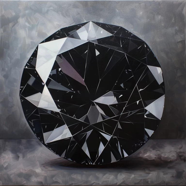 555,5 Karat schwarzer Diamant